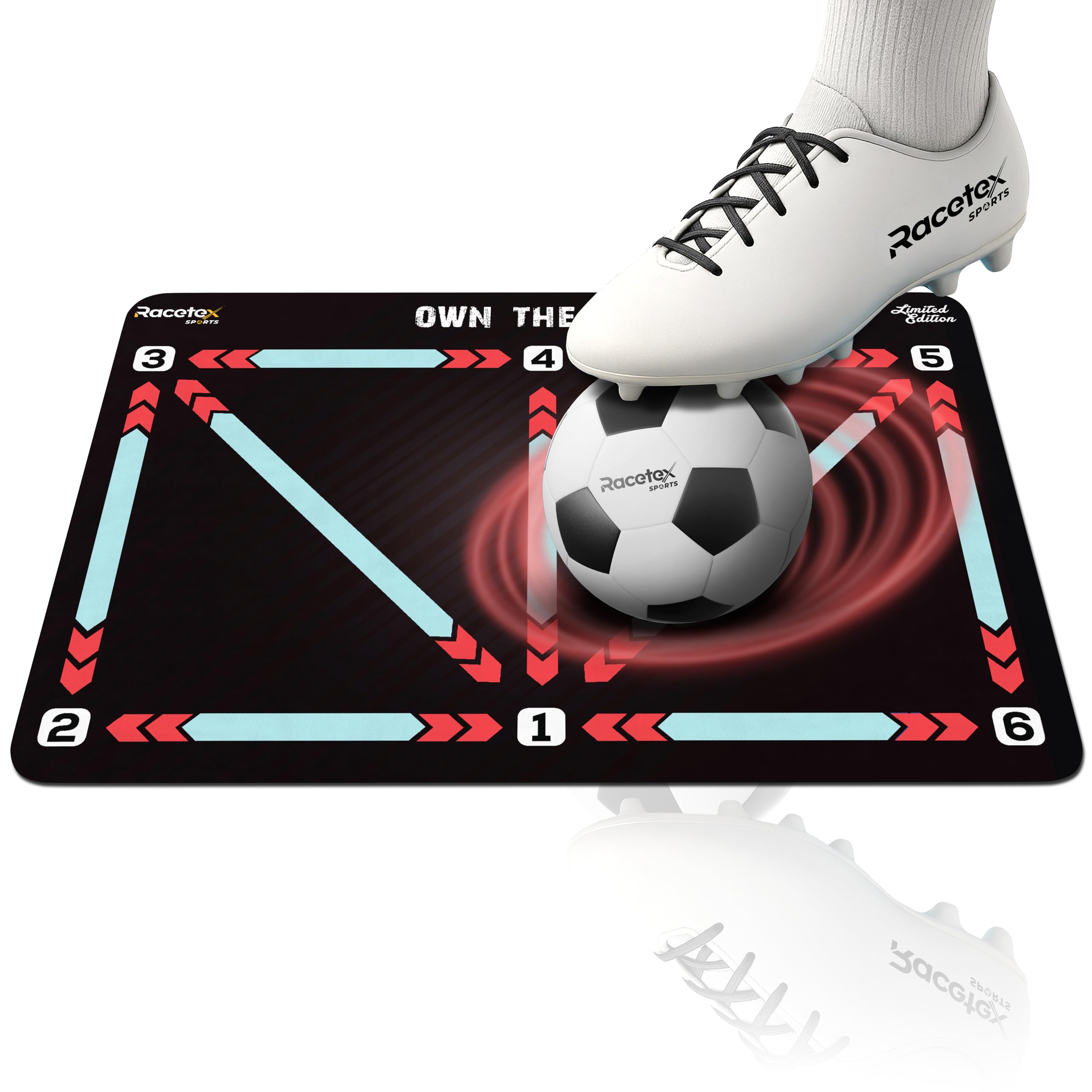 Racetex Fussballmatte Training Kinder 60x90 cm/Perfekt für Fußball Training