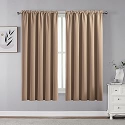 CUCRAF Khaki Blackout Curtains 54 inch Length 2