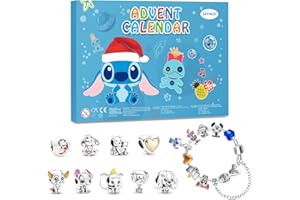 Myouth Advent Calendar 2024 Christmas 24 Days Countdown Calendar with 2 Diy Bracelet and Unique Cute Cartoon Charm Christmas Holiday Ornament Gift