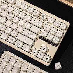 MOA Profile Cute Dog Keycaps, 124 Keys PBT Keycaps