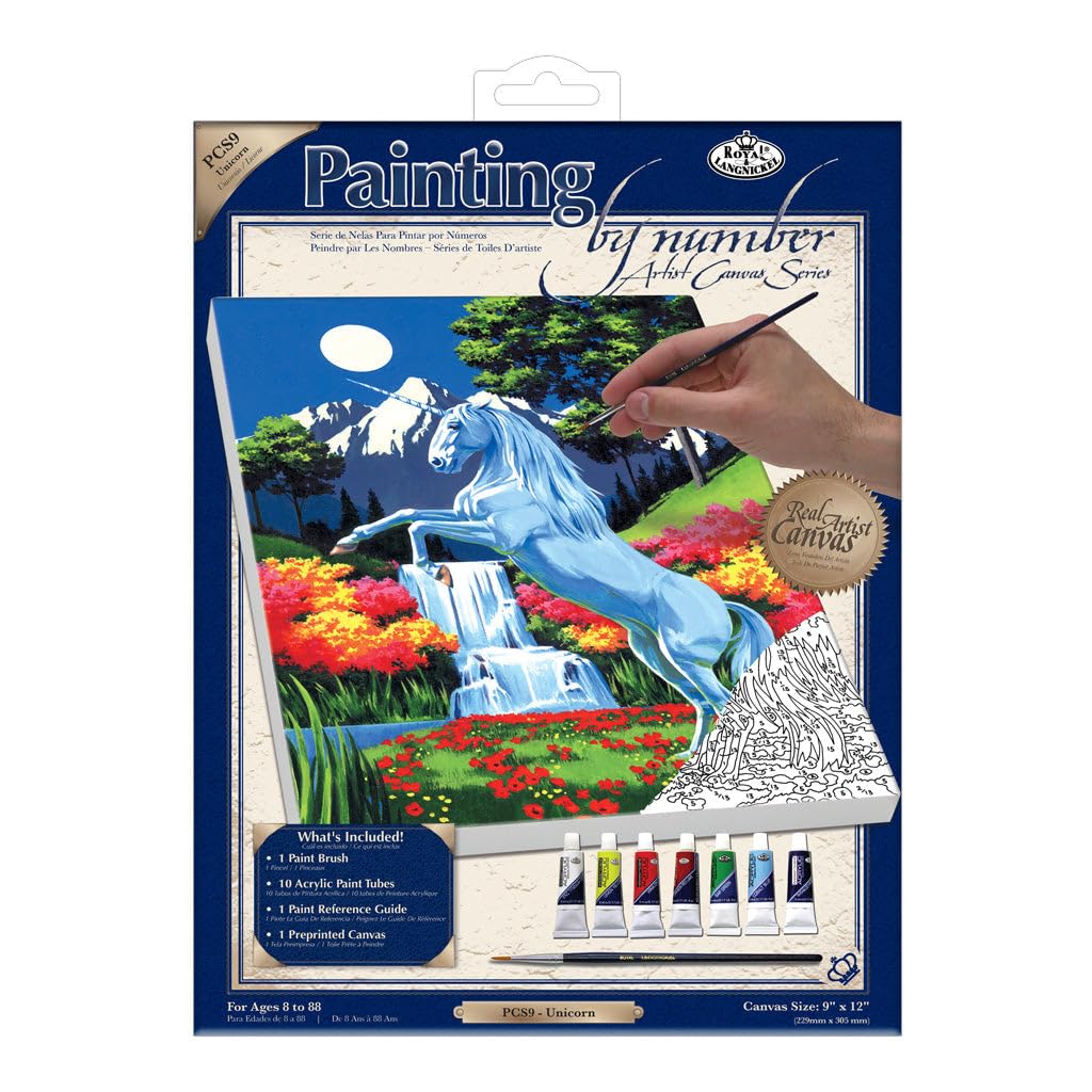 Royal & Langnickel Painting by Numbers Artist Canvas Series Unicorn Small Designed Painting Set