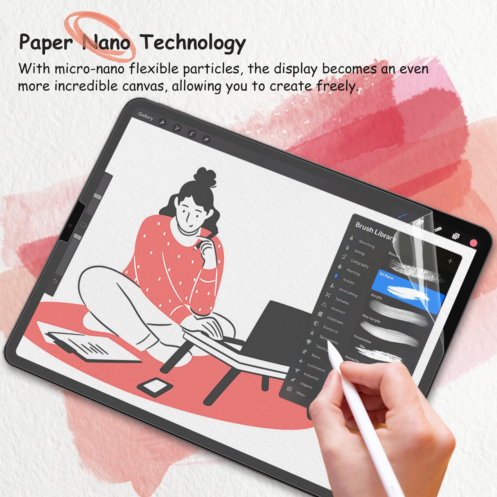 bersem 2 PACK Paperfeel Screen Protector for iPad Pro 11/Air 5/4 | Matte PET Film for Drawing | Anti-Glare Surface | Easy Installation | Compatible with iPad Pro 11