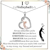 ACOGVN Volleyball Necklace Gifts for Teen Girl Women Volleyball Players Lovers Team Coach on Birthday Christmas Valentines Mothers Day Graduation Back to School
