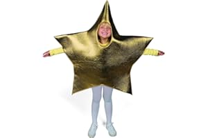 Fun Express Gold Star Costume for Kids - Premium Foam Star Shaped Outfit for Christmas Nativity Plays, School Pageants & Holiday Performances | One Size Fits Most Children Up to Size 14