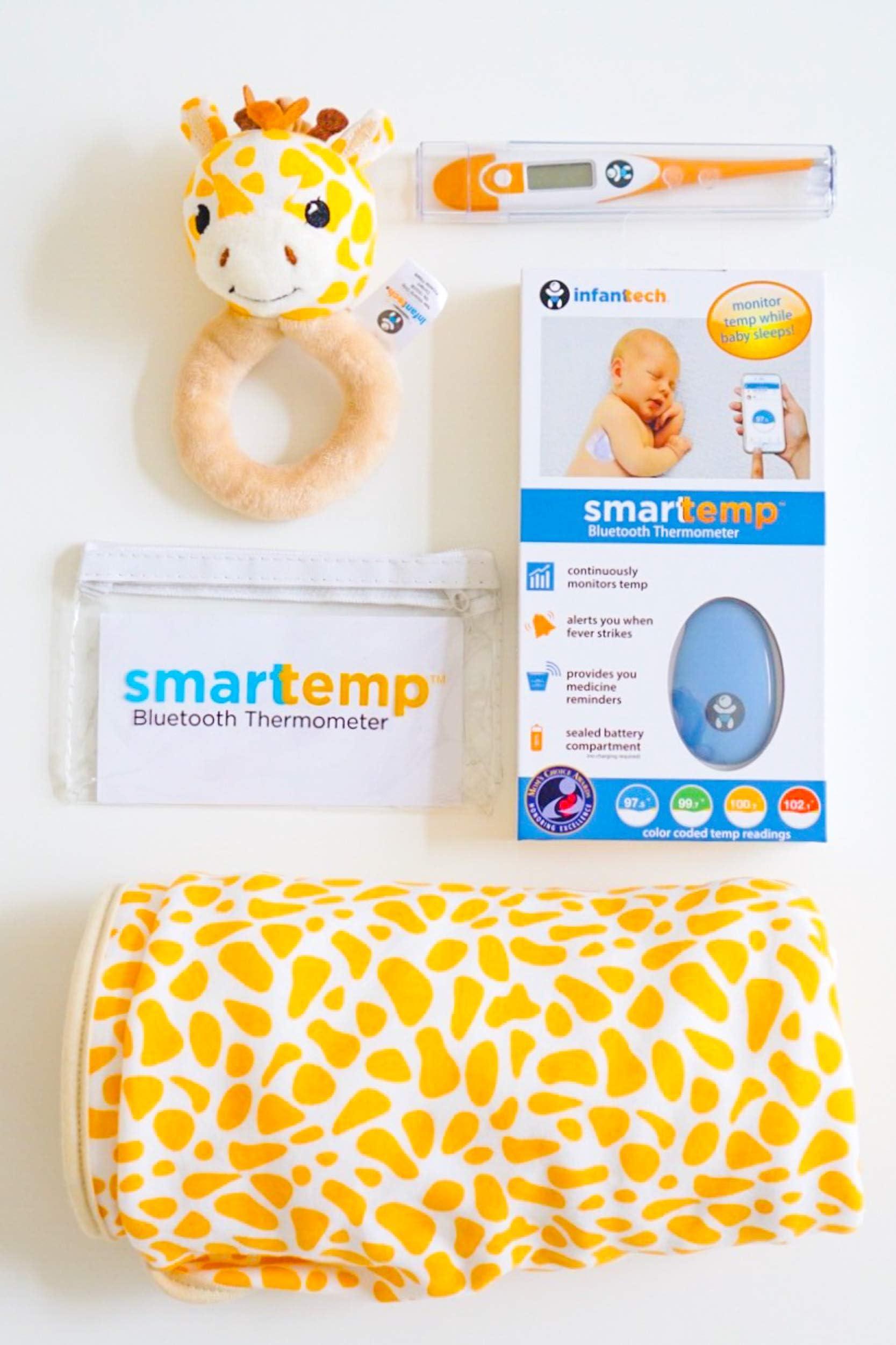 Infanttech Smarttemp Baby Shower Gift Set Giraffe (Yellow)