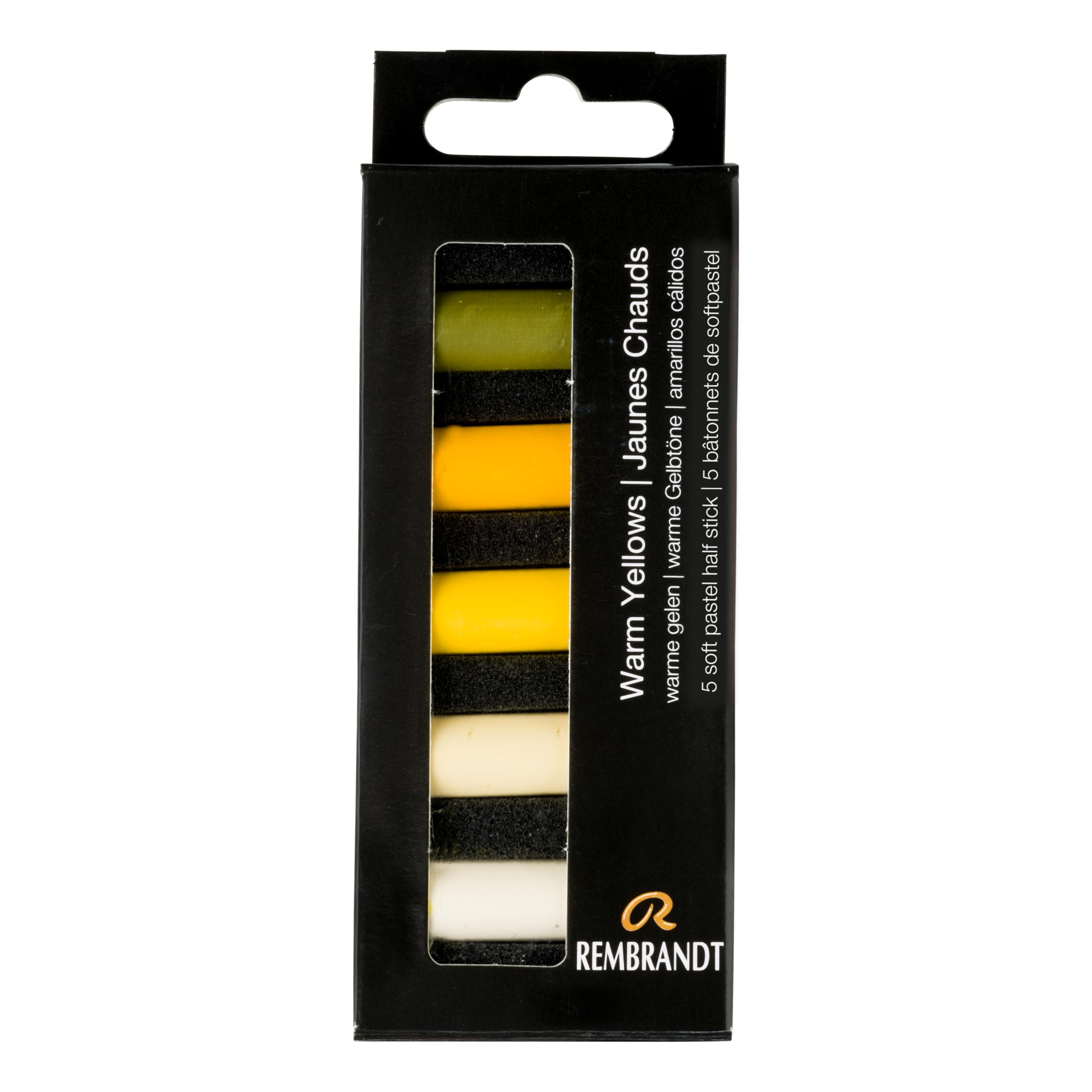 Rembrandt Professional Soft Pastel Set Warm Yellows | 5 Half Pastels