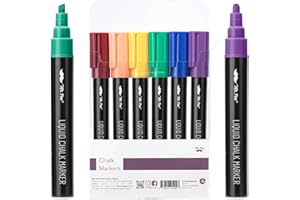 Mr. Pen- Chalk Markers, 6 Pack, Assorted Colors, 8 Labels, Chalkboard Markers, Liquid Chalk Markers for Chalkboard, Chalk Pens, Chalk Marker, Glass Markers, Liquid Chalk Markers Erasable