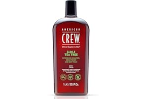 American Crew Shampoo, Conditioner & Body Wash for Men, 3-in-1, Tea Tree Scent, 33.8 Fl Oz