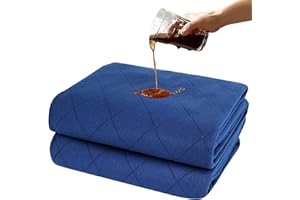 Reusable Incontinence Bed Pads, Slip Resistant Waterproof Chuck Pads Navy (2 Pack, 52" x 34"), Washable Waterproof for Adult,