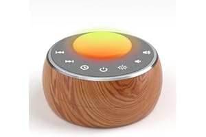 Peakeep White Noise Portable Sound Machine Sleeping Light for Adults Baby, Loud Clear Speaker, 25 Hours Continuous Audio 27 Noise Fan Nature No-looping Sounds, 30 Volume, Battery Operated