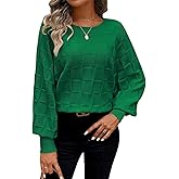 Pink Queen Women's Fall Sweaters 2025 Casual Long Batwing Sleeve Oversized Crewneck Pullover Winter Fashion Trendy Outfits