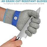 flintronic Cut Resistant Gloves A9 Level 9 Stainless Steel Mesh XL view 3