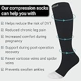 360 Relief Open Toe Compression Socks 15-20 mmHg L/XL Black (1 Pair) view 6