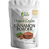 True Organic Pure Ceylon Cinnamon Powder, 1 lb, Premium Grade, Gluten Free, USDA &amp; Kosher Certified, Organic Ground Cinnamon powder, Non-GMO, Ceylon Premium Quality