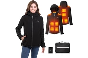 hausway Heated Jacket for Women with Battery Pack, Women's Heated Jackets for Outdoor Sports in Black