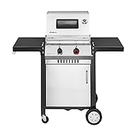  MONROE 2 S Gas-Grillstation Enders XXL Edelstahl silber Garten 2-flammig ✔ Lenkrollen mit Bremse ✔ Deckel ✔ Seitentische beidseitig ✔ Unterschrank ✔ eckig ✔ rollbar ✔ stehend grillen ✔ Grillen mit Gas ✔ mit Station ✔ mit Rädern 