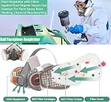ANUNU Reusable Half Face Respirator Mask with 6001 Filters for Paint Welding view 2