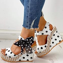 Gibobby Espadrilles for Women Wedge,Flat Wedge Lace