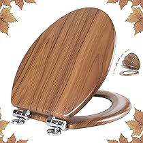 thumbnail image 2 of Angel Shield Wood Veneer Natural Toilet Seat With Quiet Close Easy Clean Quick Release Hingesround Wood 2 of 14