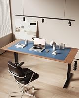 YSAGi Leather Desk Mat Large 100x50 cm Sea Blue Non-Slip Waterproof view 2