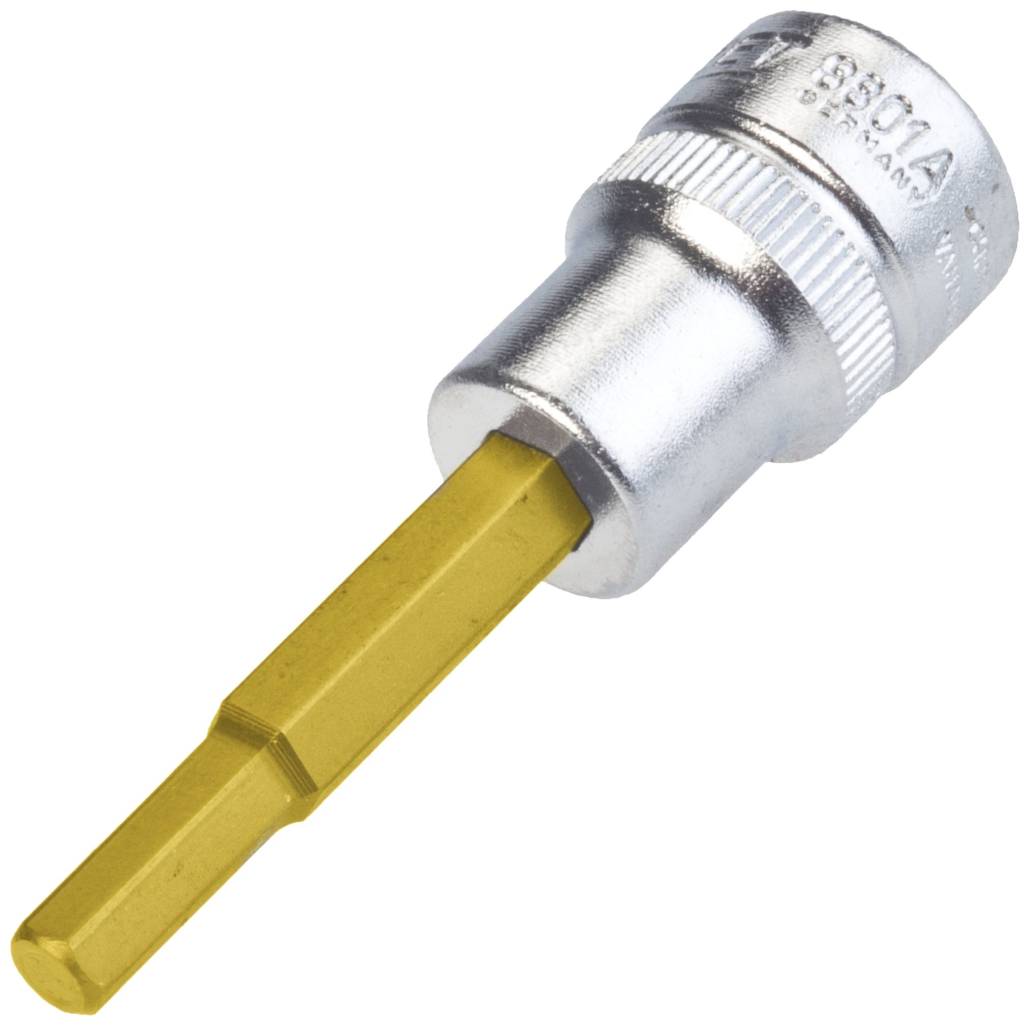 HAZET 8801A-3/16 Hexagon Profile Screwdriver Socket - CVD-Tin Coated