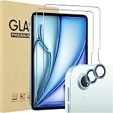 ProCase 2 Pack Screen Protector for iPad Air 13 Inch M4 2026 /M2 2024 + 2 Pack Camera Lens Protector Matching Tablet Colors, HD Tempered Glass Film Guard Saver for iPad Air 13" -Blue