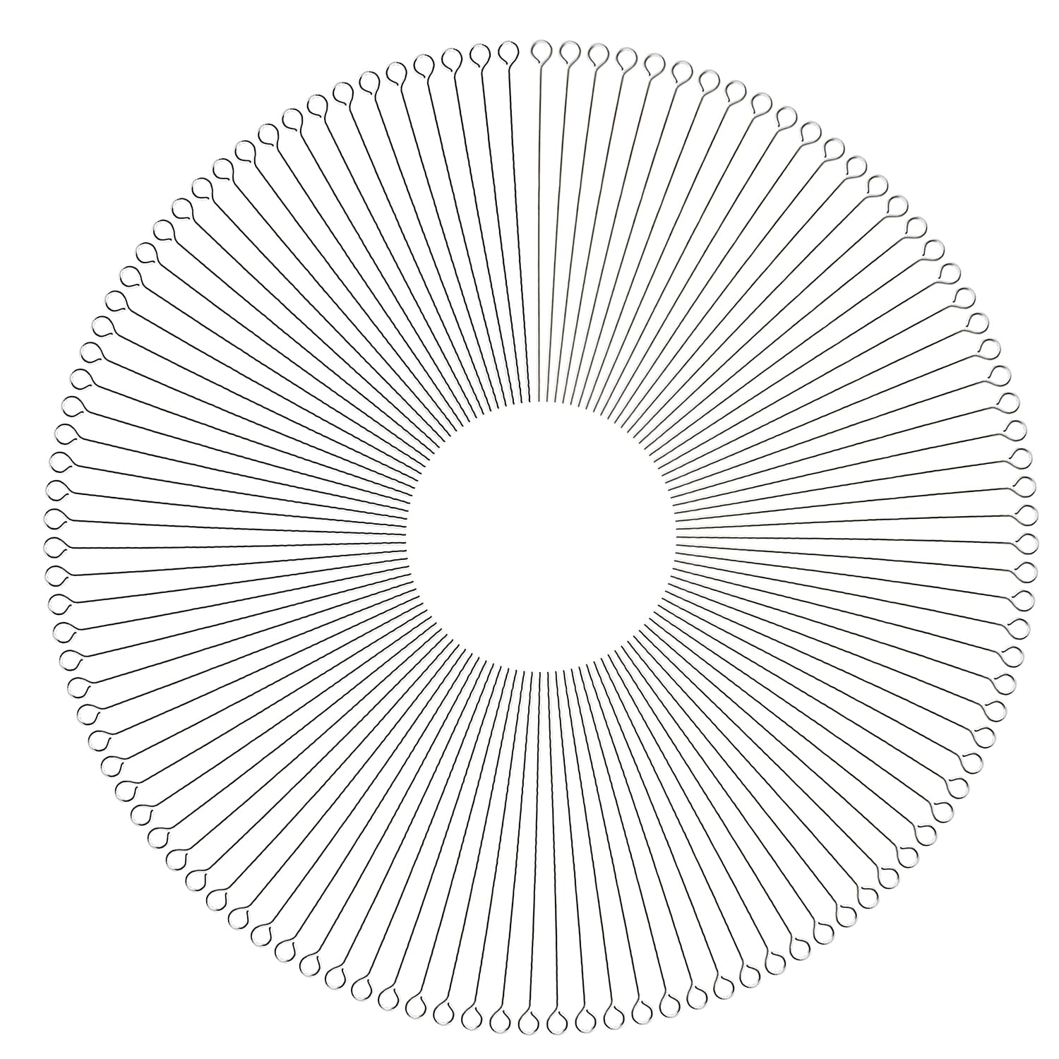 Photo 1 of Qimoo 300Pcs Open Eye Pins for Jewelry Making, Stainless Steel Jewelry Eye Pins Length 1.18"/30MM Eyepins headpins for DIY Craft Bead Earring Necklace