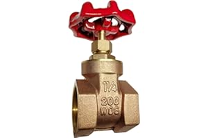 GUXGUY 1-1/4” Brass Gate Valve DN32, NPT Brass Female Threaded Rotary Globe Valve for Water Pipes, Fuel Water Gas Flow Control, Air Switches, Water Meter Front Switches and Air Compressors, etc