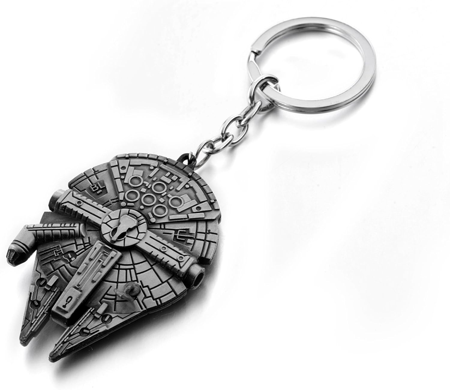 Star Wars Millennium Falcon Keychain, Silver: Clothing