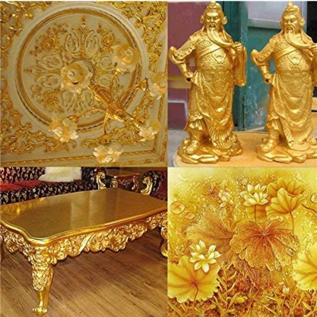 Sgls gold leaf foils 6×6 size (100 gold foils sheets) premium quality for tanjore painting mysore painting etc