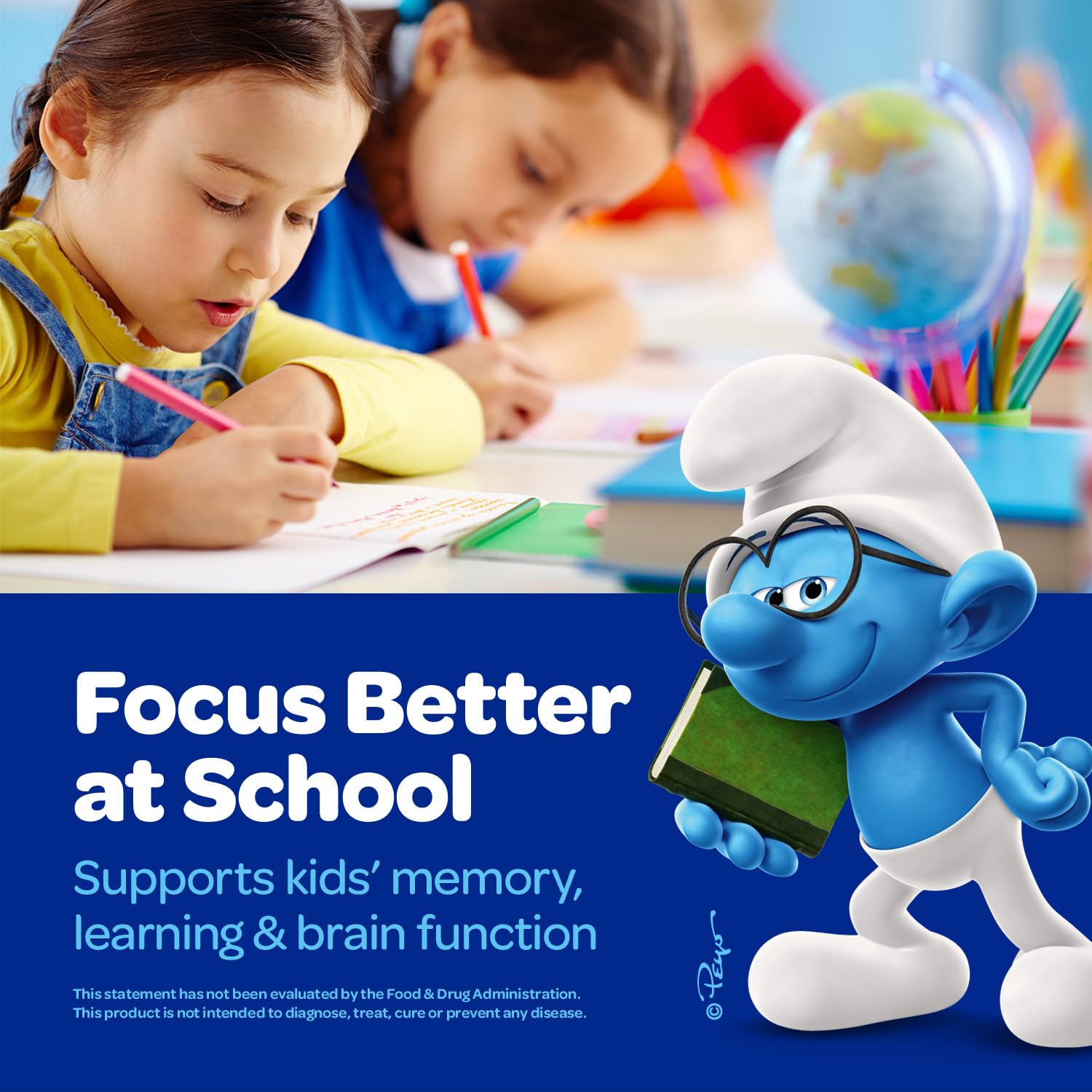 Mua Smurfs Focus Gummies for Kids | Kids Focus and Attention Supplement ...