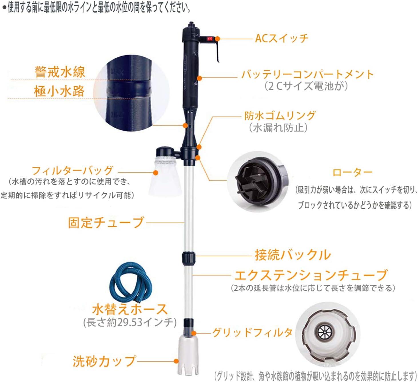 Amazon 電動水交換ポンプ 水槽清掃パンプ 砂清掃 真空用 電動掃除機 電気砂利掃除機水 水替え 底砂掃除 コケ取り 汚れ取 強力 水族館 自由に組み立て 使いやすい アクアリウム用 Zhhml 水交換用具 通販 Amazon 電動水交換ポンプ 水槽清掃パンプ 砂清掃 真空用 電動掃除機 電気砂利掃除機水 水替え 底砂掃除 コケ取り 汚れ取 強力 水族館 自由に組み立て 使いやすい アクアリウム用 Zhhml 水交換用具 通販