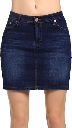 amazon ladies denim skirts