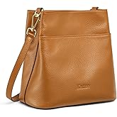 Kattee Leather Handbags for Women 2026, Soft Shoulder Tote Crossbody Purses Bucket Bags with 2 Detachable Straps