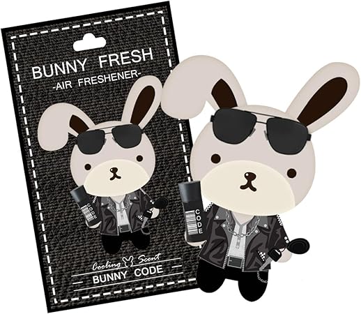 Amazon Bunny Fresh 車用芳香剤 吊り下げ式かわいいウサギの芳香剤 車 家 オフィス用 コード 車用芳香剤 車 バイク