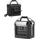 Hautton Carrying Case Compatible with Anker SOLIX C1000 Gen2/C1000/C800/C800X Plus, Portable Water Resistant Power Station Storage Bag with Shoulder Strap Handle for Charging Accessories- Black
