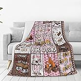 Smores Blanket, Just a Girl Who Loves Smores Throw Blanket Warm Flannel Marshmallows Blanket 50"X40"