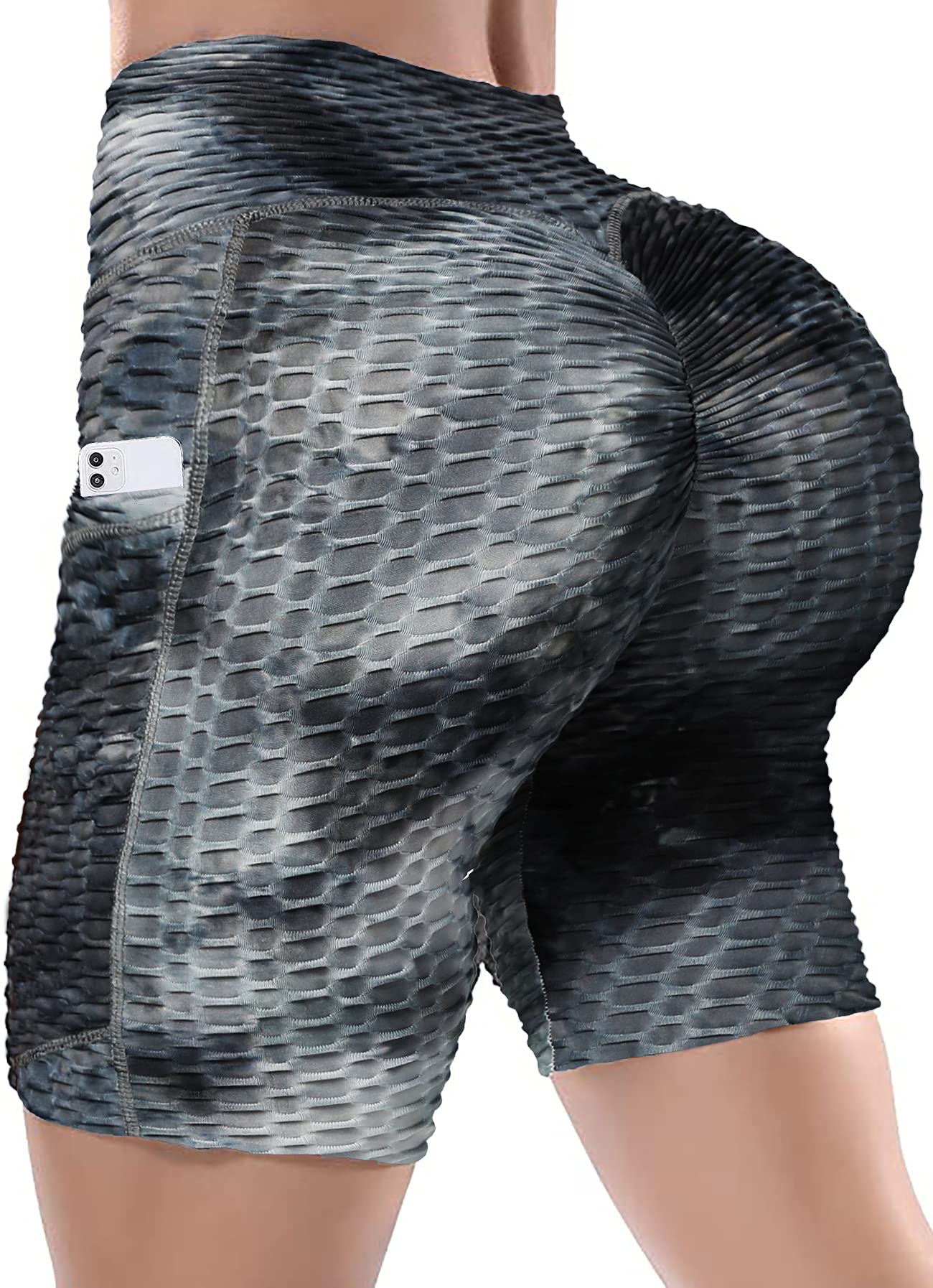 SEASUM Women Workout Booty Shorts Scrunch Butt Lifting Yoga Shorts High Waist Sports Textured Leggings Anti Cellulite