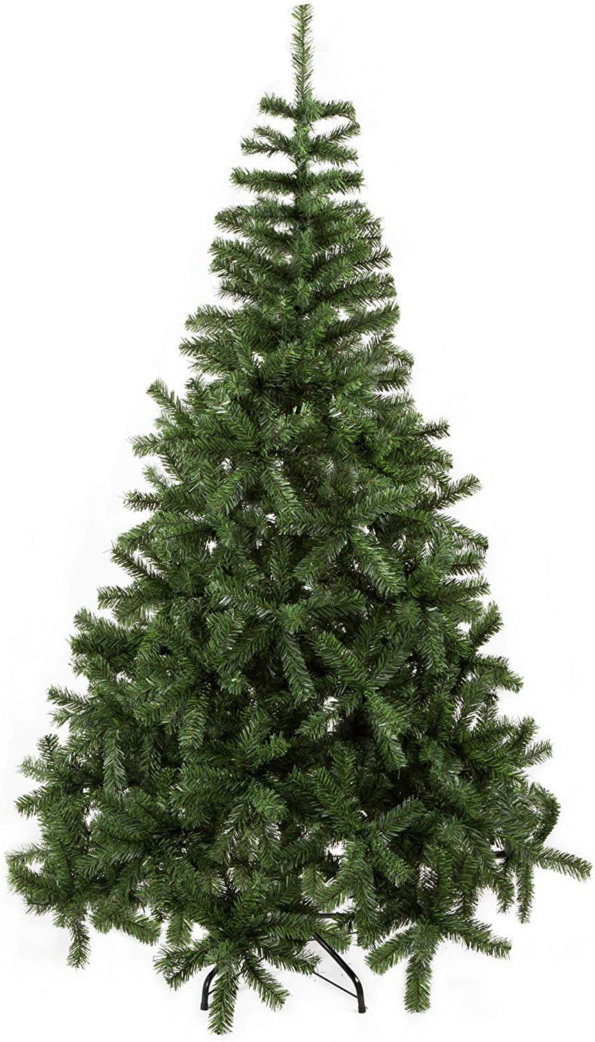 Gaier Full Fir Artificial Christmas Tree with Foldable Metal Stand 6ft Xmas Pine Tree for Indoor Holiday Decoration (Green)