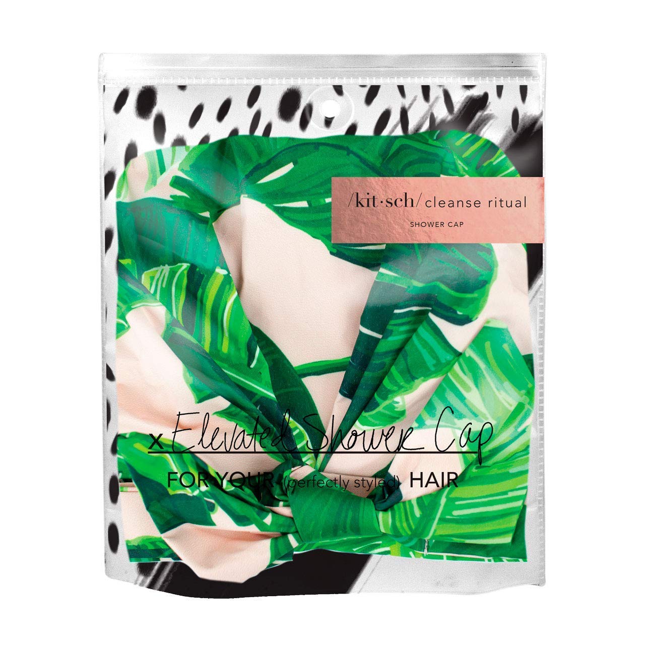 Kitsch Luxury Shower Cap for Women - Waterproof, Reusable Shower Caps (Palm Leaves): Beauty