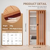INMOZATA PVC Folding Door Artistic Patterned Glass 87cm Wide 10mm Thick Sliding view 2