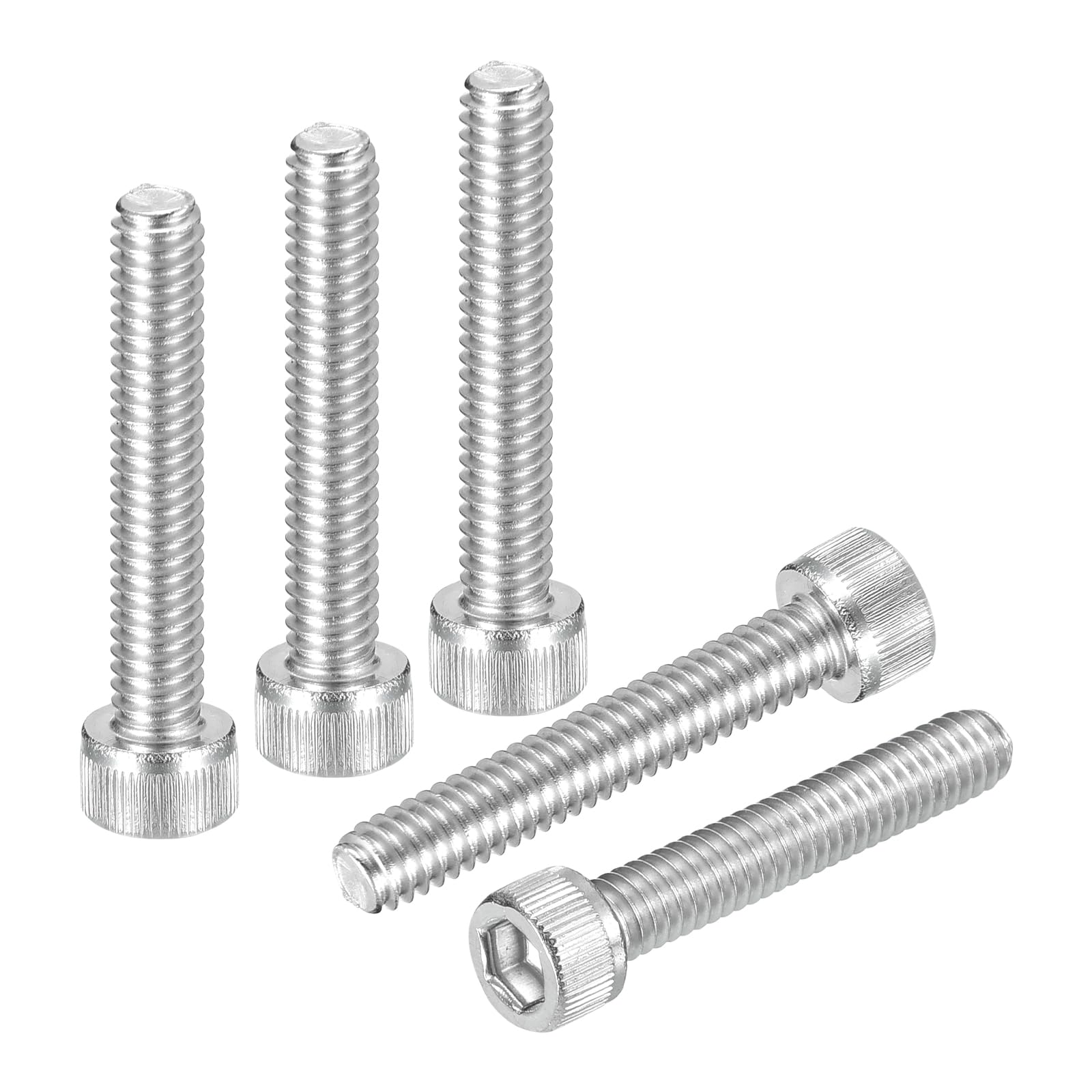 DTGN #8-32x1" Socket Head Cap Screws Bolts - 50Pack - Good for Road Bicycle, Mountain Bike, Auto, Motorcycle - 304 Stainless Steel Hex Head Metric Screws - Silver