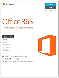 Microsoft Office 365 Personal | 1-year subscription, 1 user, PC/Mac Key Card