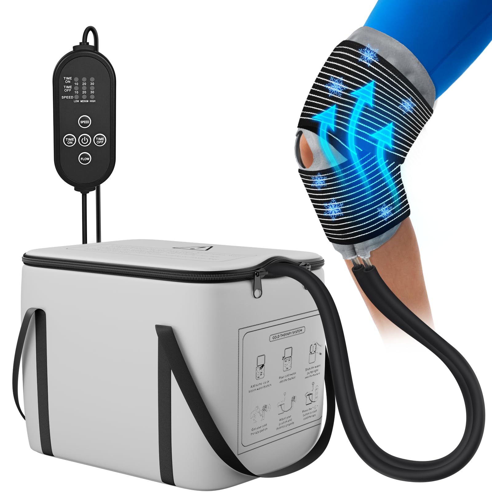 Photo 1 of Ice Machine for Knee After Surgery, Cold Therapy Machine with Programmable Timing, Quiet Pump, Portable Knee Replacement Surgery Recovery System for Pain Relief, Easy to Use