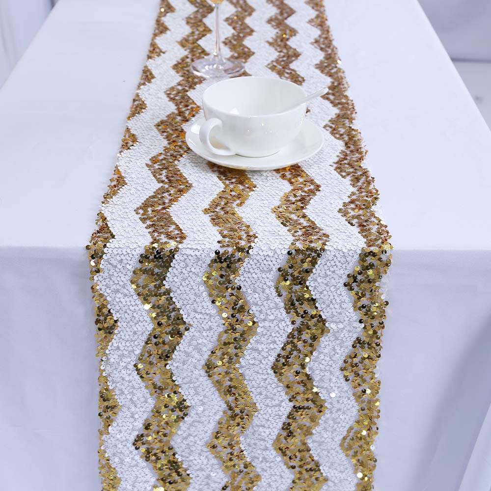 Best chevron gold table runner