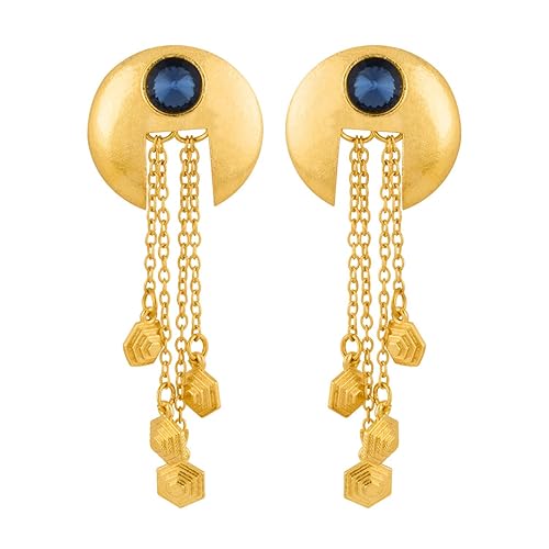 Blue Chains Geomatrix Earrings Jewellery For Women