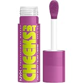 NYX PROFESSIONAL MAKEUP Fat Cheeks Liquid Blush, Buildable, Dewy Blush with Long-Lasting 12HR Wear - Blueberry Burst (Cool Purple)