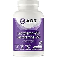 AOR Lactoferrin 250mg, 60 Capsules 60-Day Supply - Supports Balanced Iron Levels & Antioxidant Properties - Non-GMO Vegetaria
