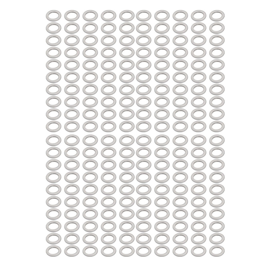 sourcingmap 200Pcs 14mmx22mmx2mm Aluminum Motorcycle Hardware Drain Plug Washer