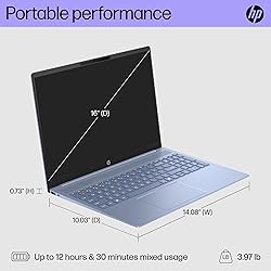 HP Pavilion 16 inch Laptop, WUXGA Touchscreen, AMD